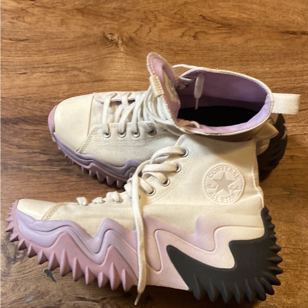 Converse run star motion white/lavender Womens 9.5